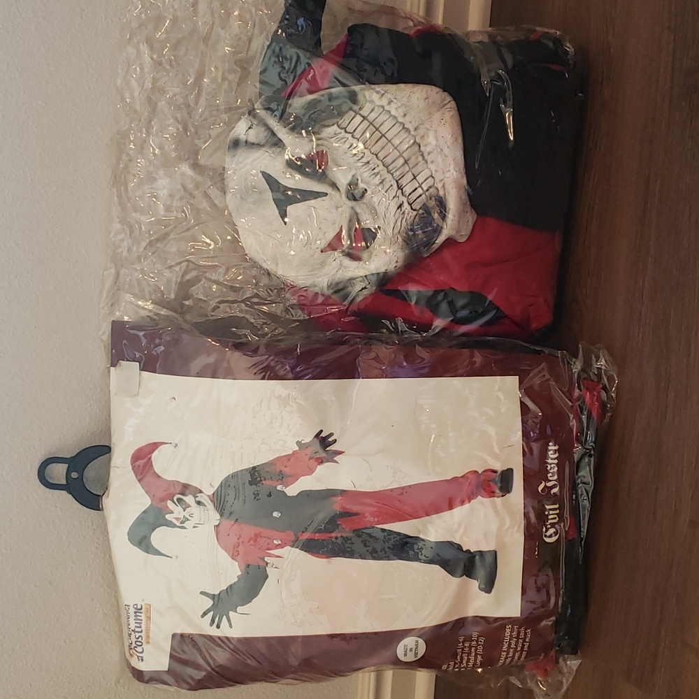 2 child's size large 10-12 evil jester costumes YOU CAN PURCHASE ONE OR BOTH